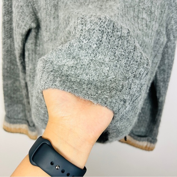 Cream CRMiranda Croped Pullover Grey Wool Blend Cowl Neck sweater Women XL - Picture 14 of 14